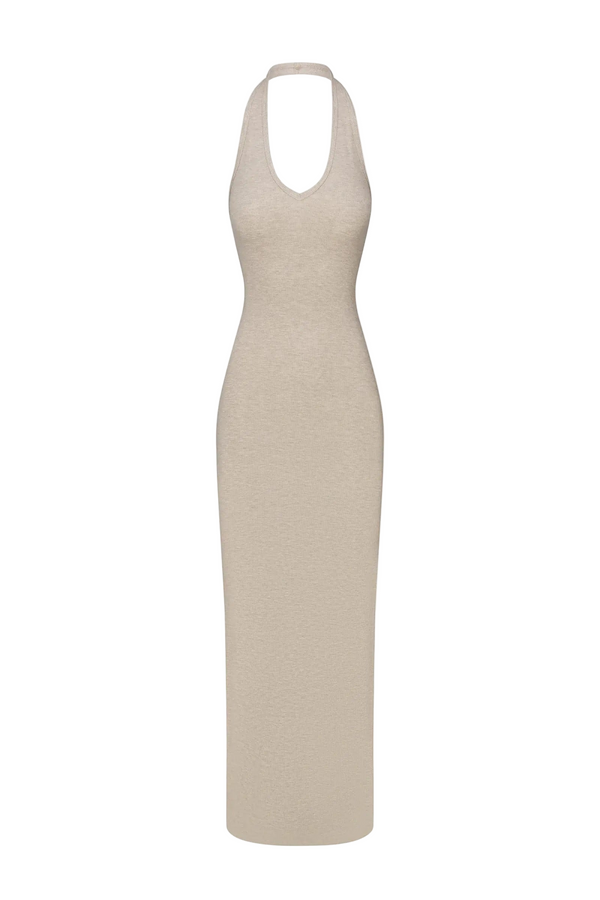 Halter Maxi Dress - Oatmeal