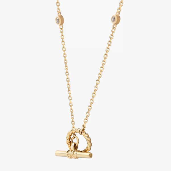 Harmony T-Bar Necklace - Gold