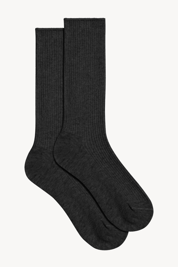 Classic Rib Socks - Charcoal