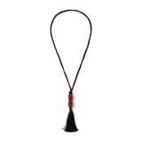 Crisia Necklace - Black/Burgundy