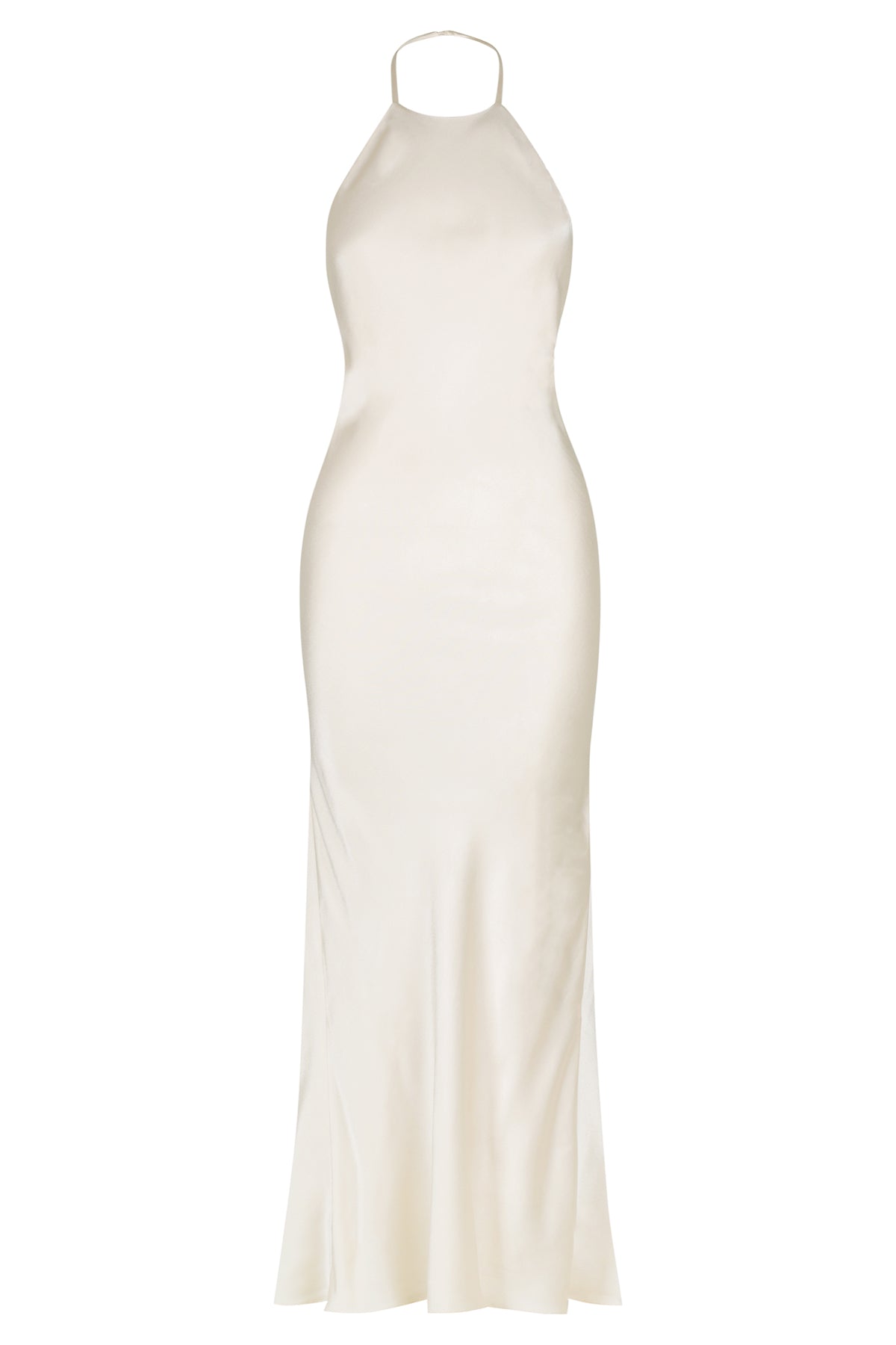 La Lune Low Bk Halter Neck Midi Dress - Cream BLVD La Lune Low Bk Halter Neck Midi Dress - Cream BLVD