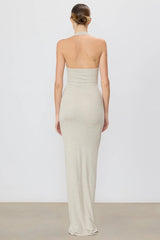 Halter Maxi Dress - Oatmeal