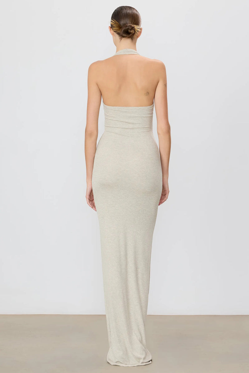 Halter Maxi Dress - Oatmeal