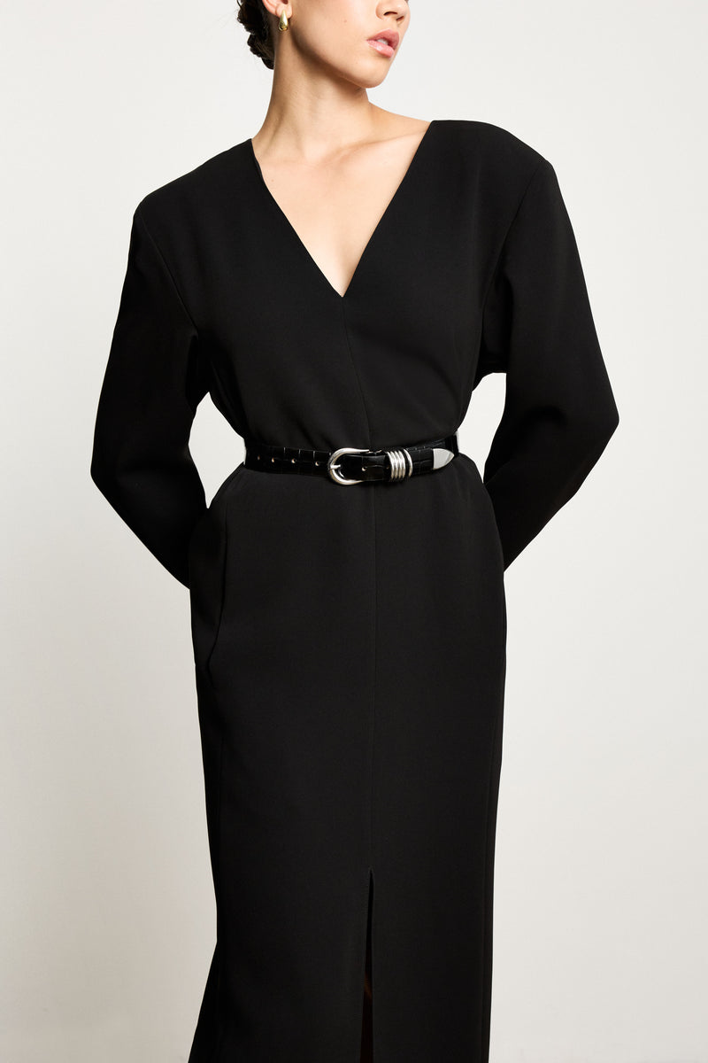 Hollyhock Croco - Black Croco / Silver