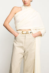Hollyhock Mixed Metal - Ivory / Silver & Gold
