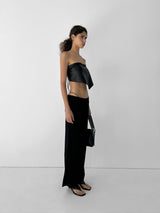 Low Waist Tailored Trousers - Black