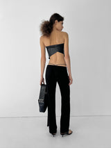 Low Waist Tailored Trousers - Black