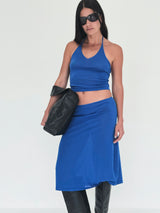 Sheer Knit Cami - Electric Blue - BLVD