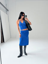 Sheer Knit Cami - Electric Blue - BLVD