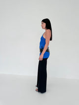 Sheer Knit Dress - Electric Blue