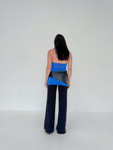 Sheer Knit Dress - Electric Blue
