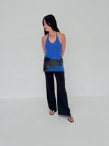 Sheer Knit Dress - Electric Blue