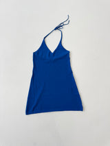 Sheer Knit Dress - Electric Blue