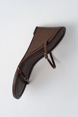 Petit Belt Detail Wedge 70 - Pecan - BLVD