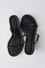 Petit Belt Detail Wedge 70 - Black - BLVD