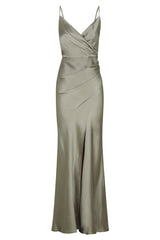 La Lune Cross Draped Maxi Dress - Sage