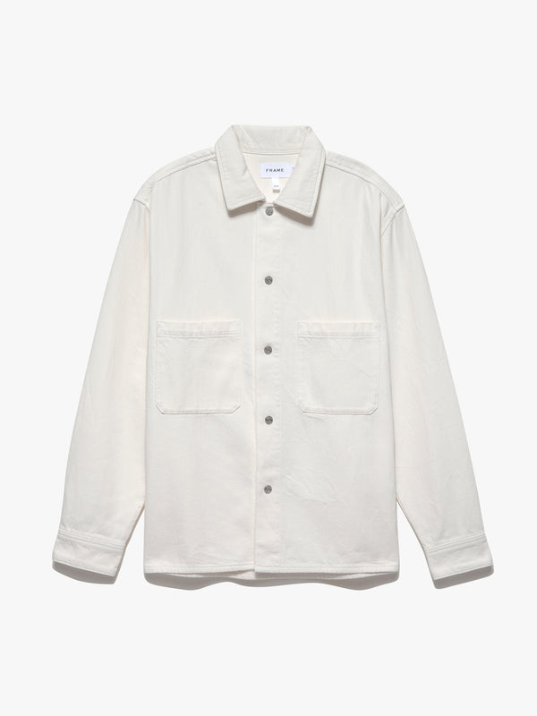 Relaxed Dbl Pkt Shirt - White