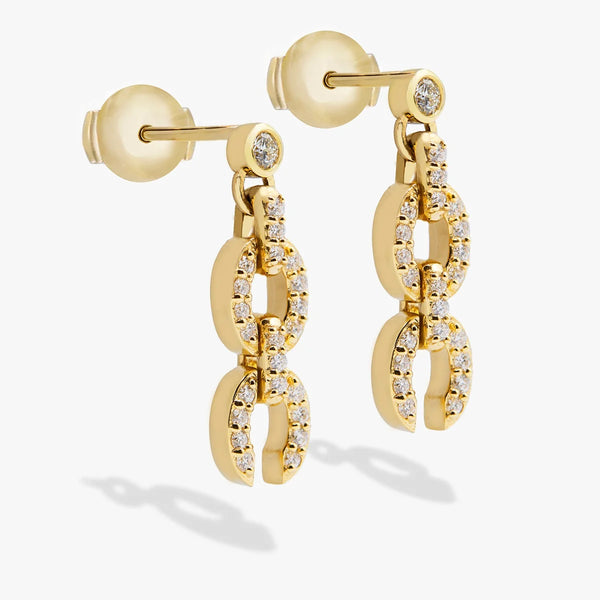 Links Small HC Logo Earrings - Gold