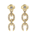 Links Small HC Logo Earrings - Gold