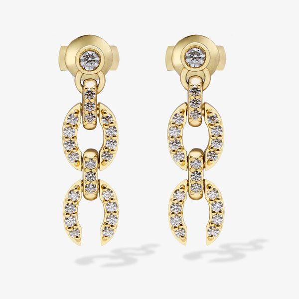 Links Small HC Logo Earrings - Gold