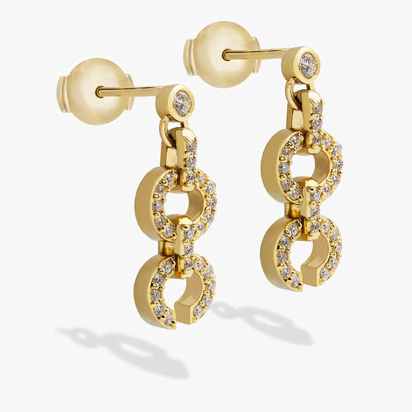 Links Large HC Logo Earrings - Gold