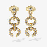 Links Large HC Logo Earrings - Gold