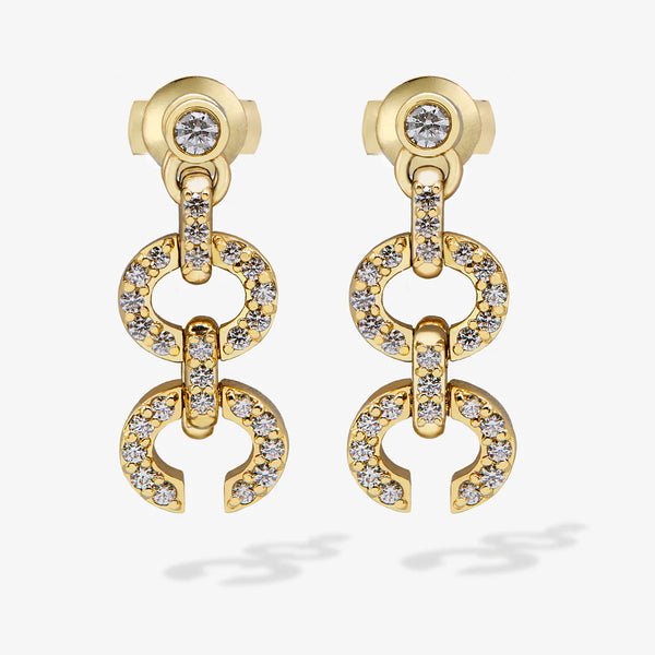 Links Large HC Logo Earrings - Gold