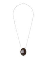 The Julia Necklace - Silver Smoky Quartz