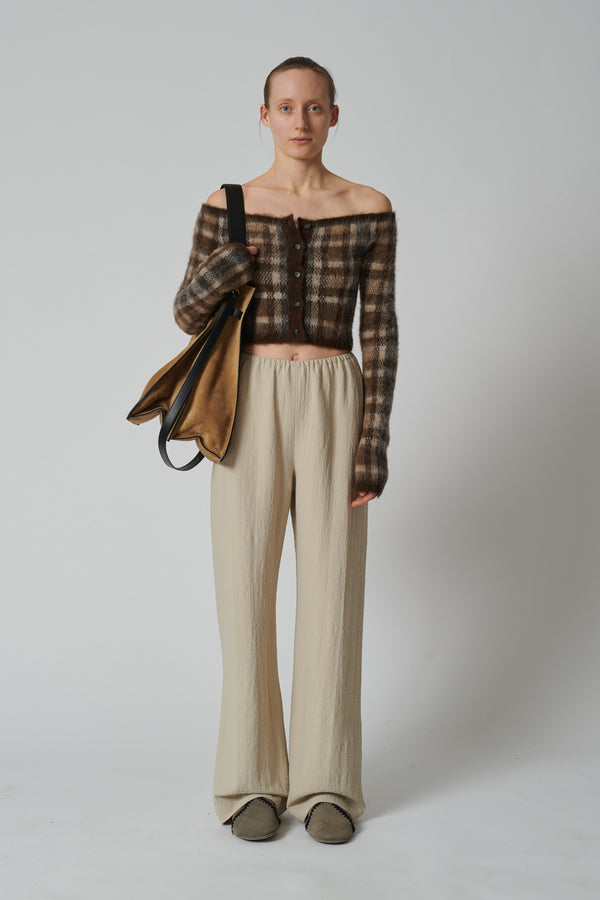 Liliah - Brown Cream Check