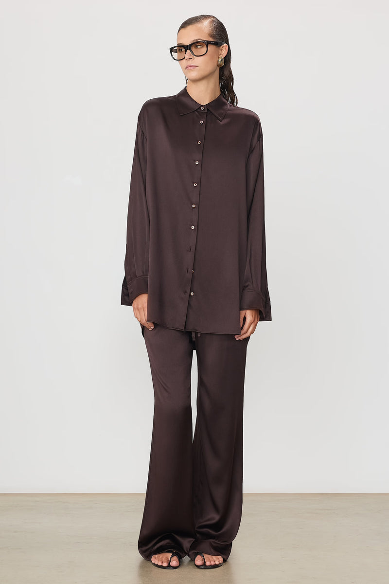 Brody Silk Pant - Espresso