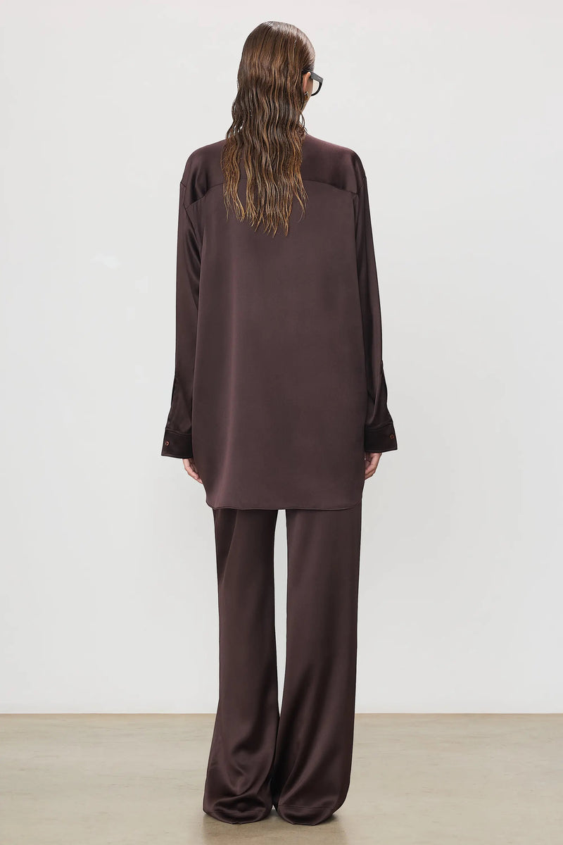 Brody Silk Pant - Espresso