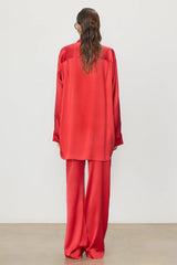 Brody Silk Pant - Rouge