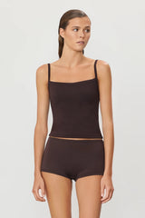 High Waisted Boy Short - Espresso - BLVD
