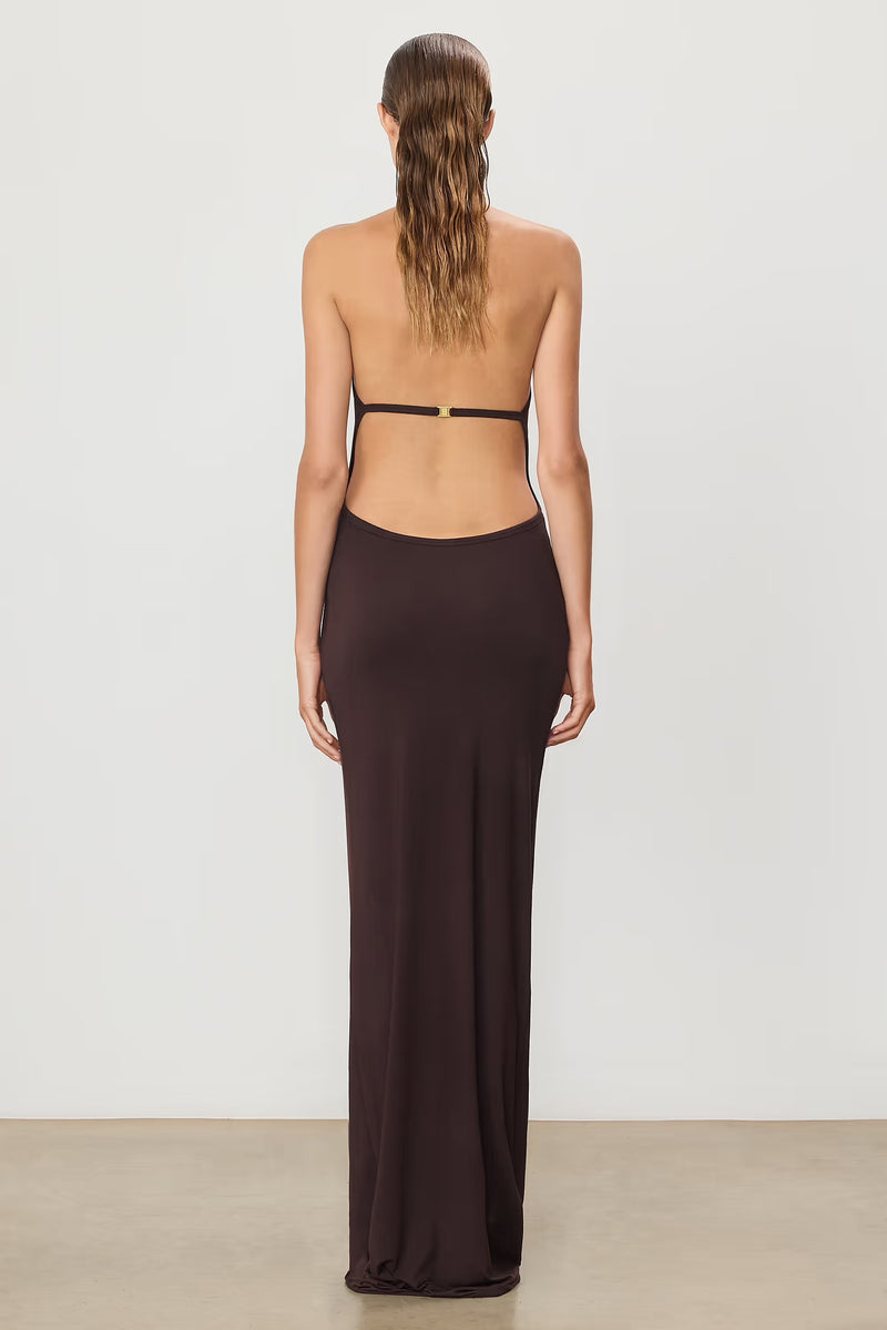 eterne vivian halter maxi dress terne vivian stretch-modal jersey halterneck maxi dress Black