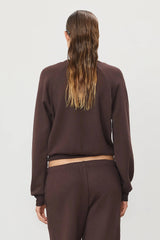 Shrunken Raglan Sweatshirt - Espresso