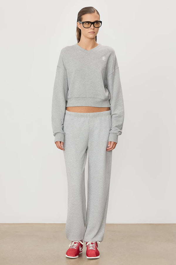 Boyfriend Pocket Sweatpant - Heather Grey