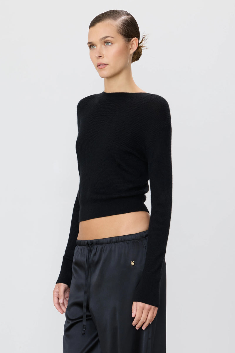 Rib Stitch Clark Sweater - Black