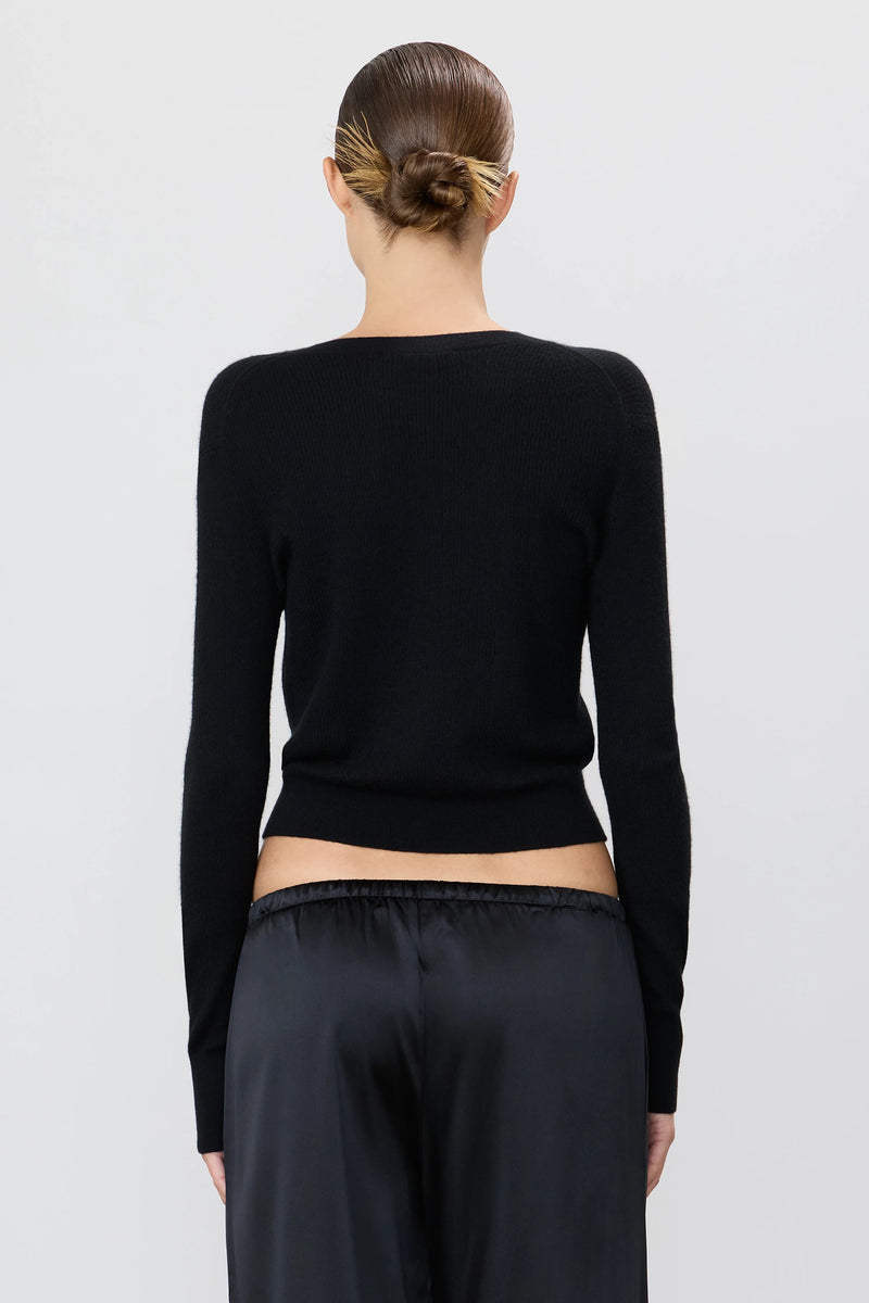 Rib Stitch Clark Sweater - Black