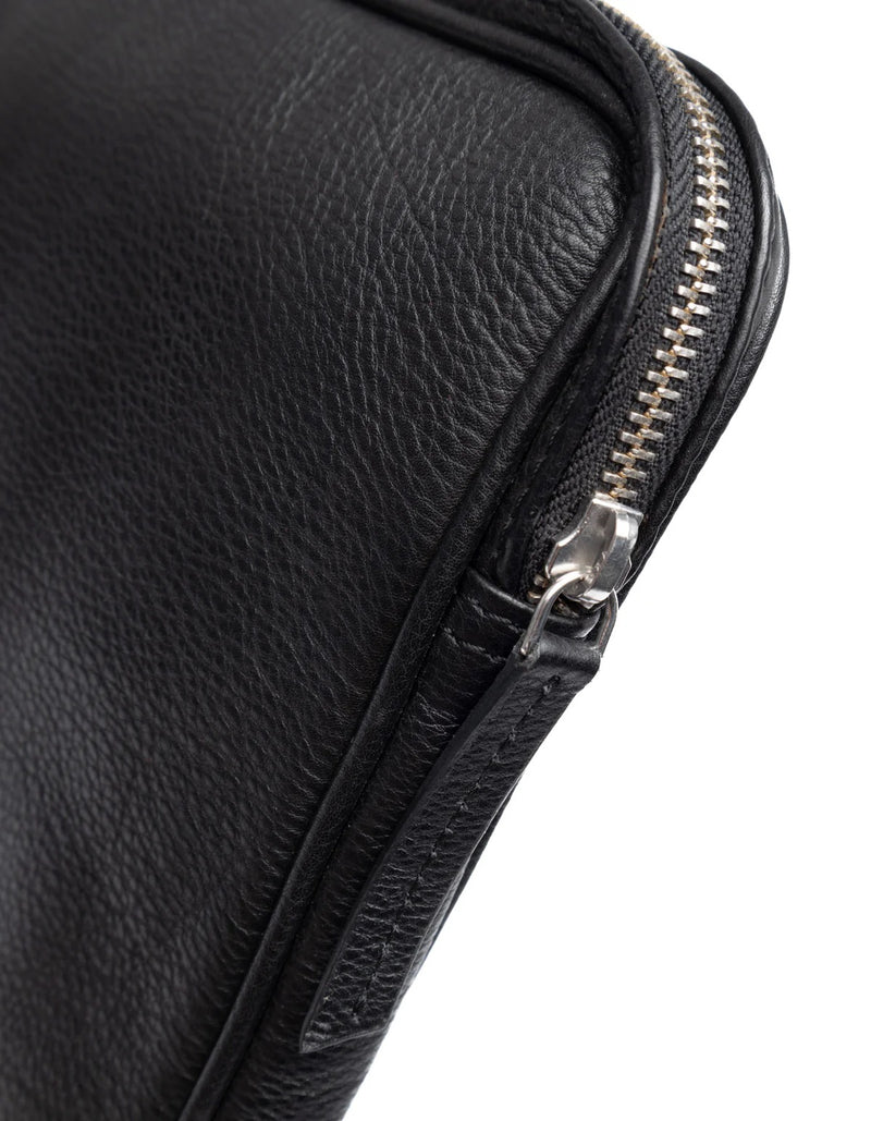 Leather Laptop Sleeve - Black