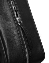 Leather Wash Bag - Black