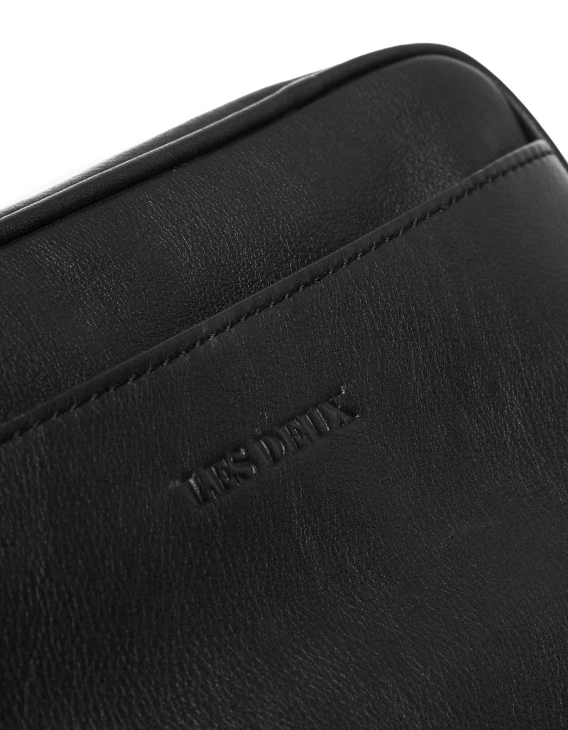 Leather Wash Bag - Black