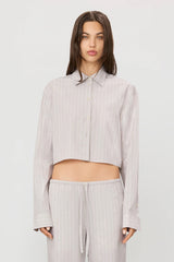 Ludo Top - Cream/Grey Stripe