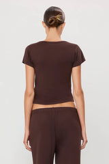 Short Sleeve Baby Tee - Espresso