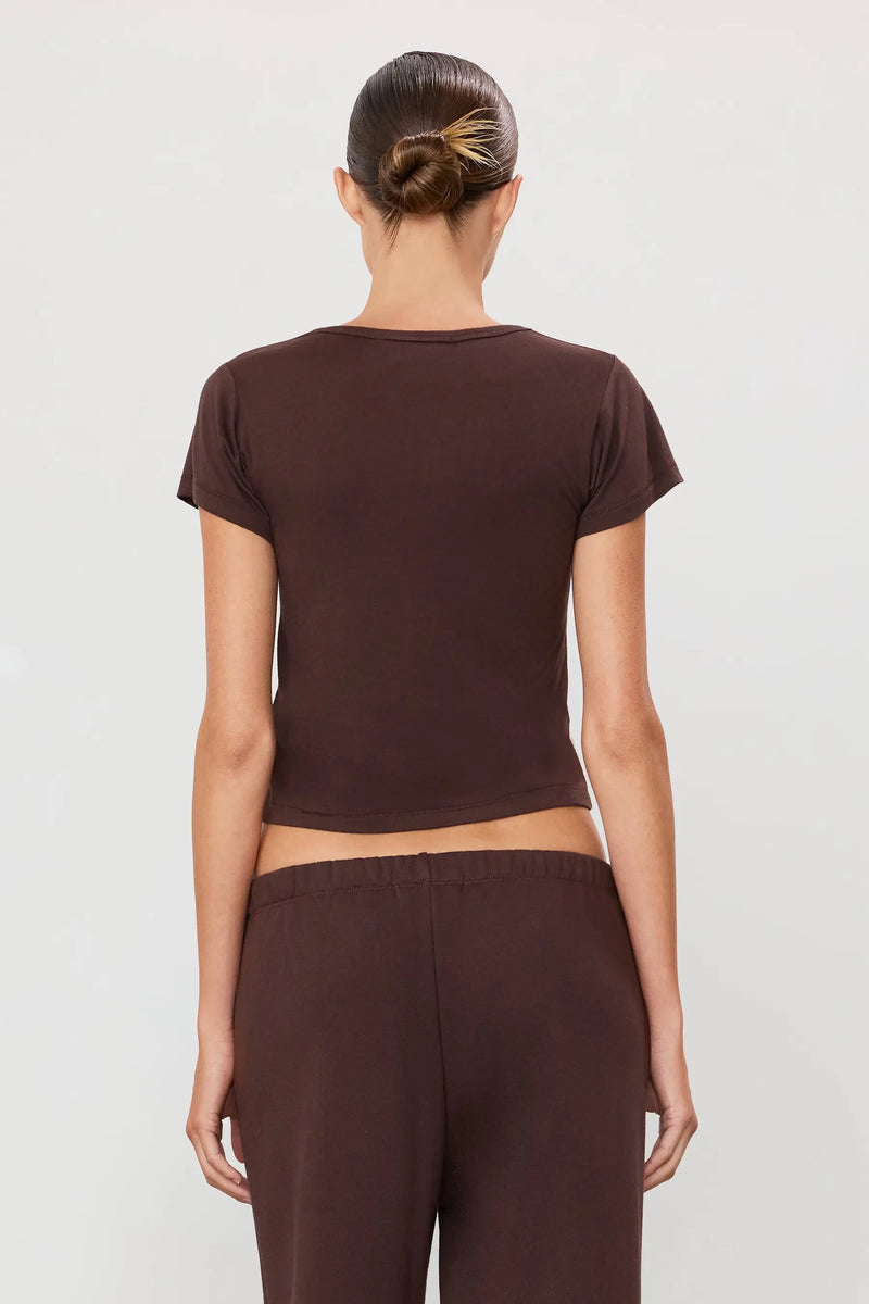 Short Sleeve Baby Tee - Espresso