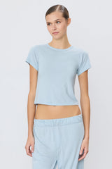 Short Sleeve Baby Tee - Dusty Blue