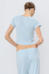 Short Sleeve Baby Tee - Dusty Blue