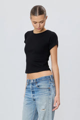 Short Sleeve Baby Tee - Black (butter rib) - BLVD
