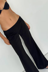 Low Waist Tailored Trousers - Black