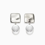 Luca Earrings - Silver/Quartz