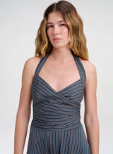 Magnolia Dress - Carbon Blue Multi